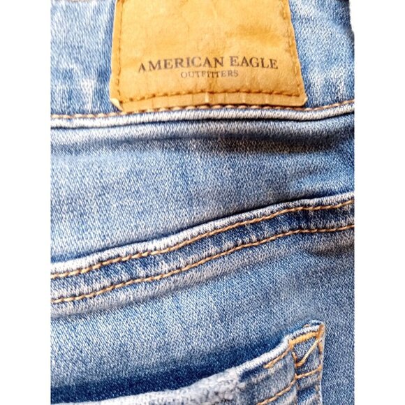 American Eagle Size 2 Short Super Stretch X High Rise Distressed Fun and Sexy - Picture 9 of 11